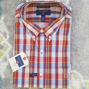 Mens plaid long sleeve button down shirt.